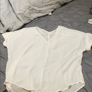 White sheer blouse